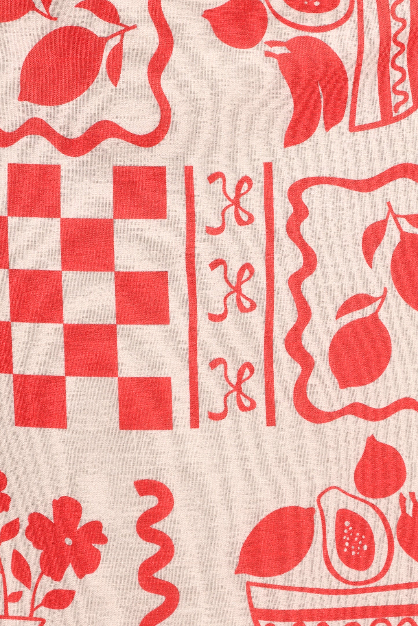 Albanie Skirt Set - Red Print