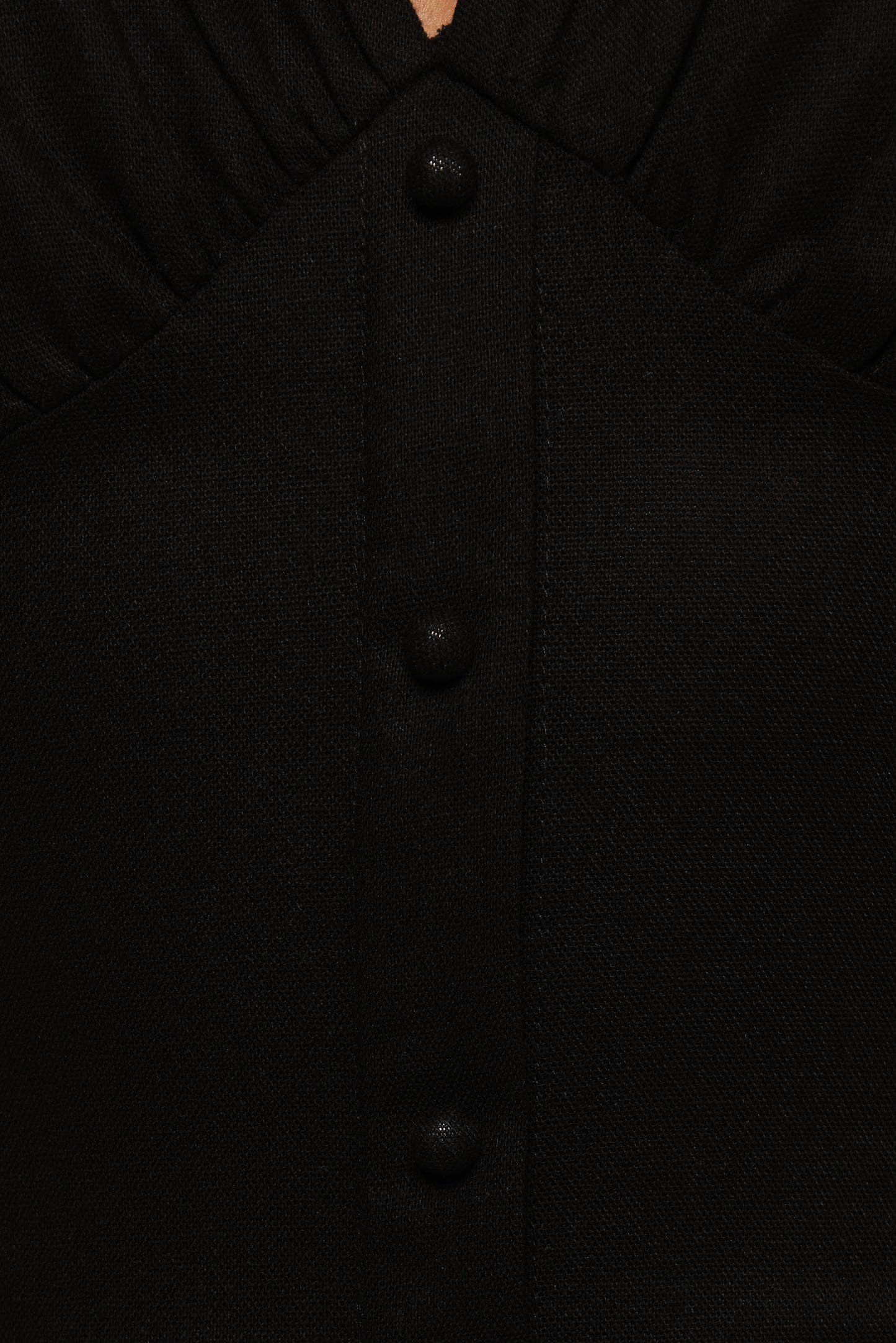 Barbara Midi Button Down Dress - Black