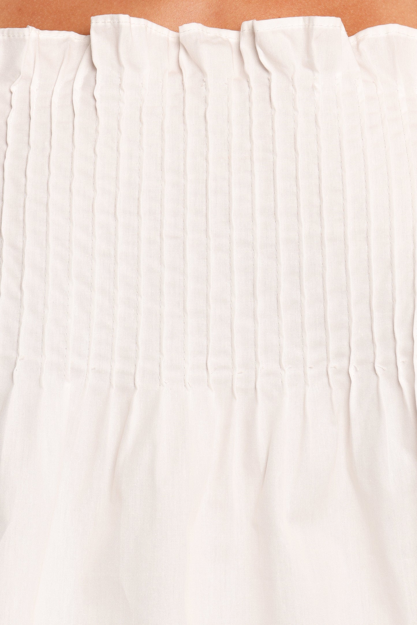 Carson Pleated Top - White