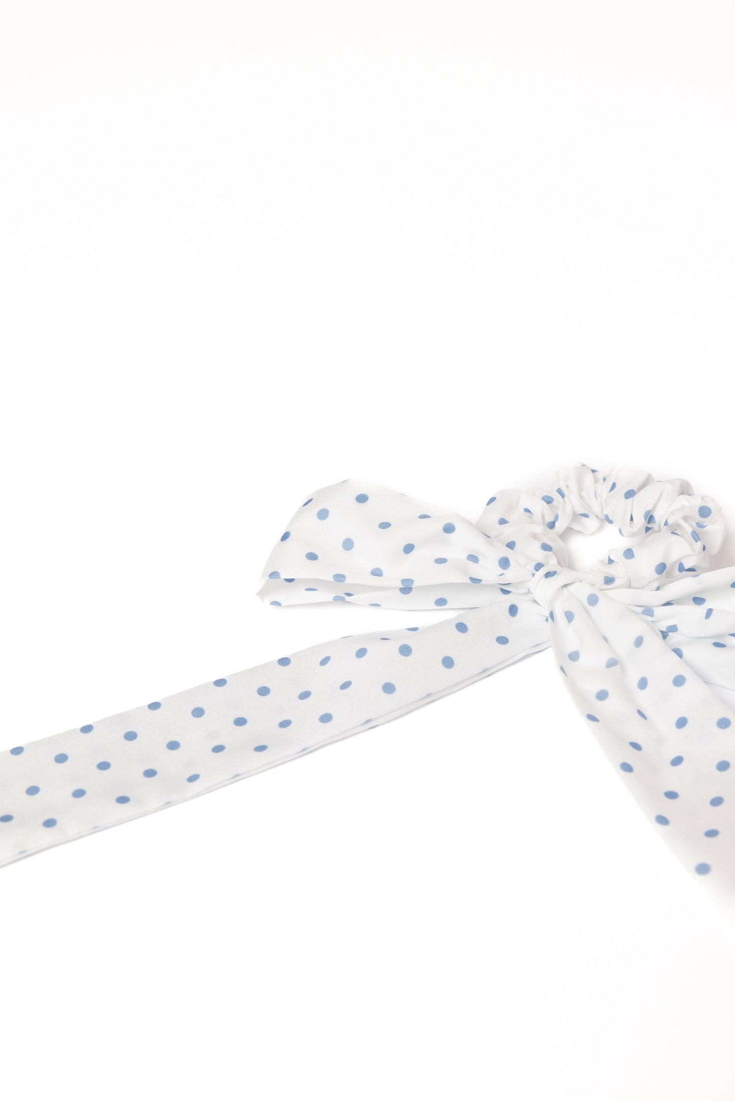 Cass Bow Scrunchie - White