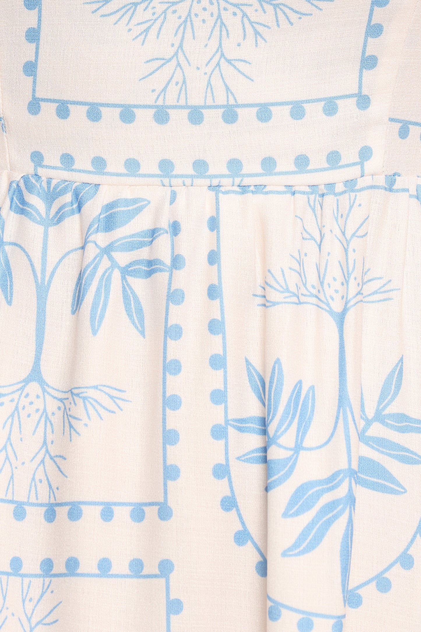 Cathy Midi Dress - Blue/White