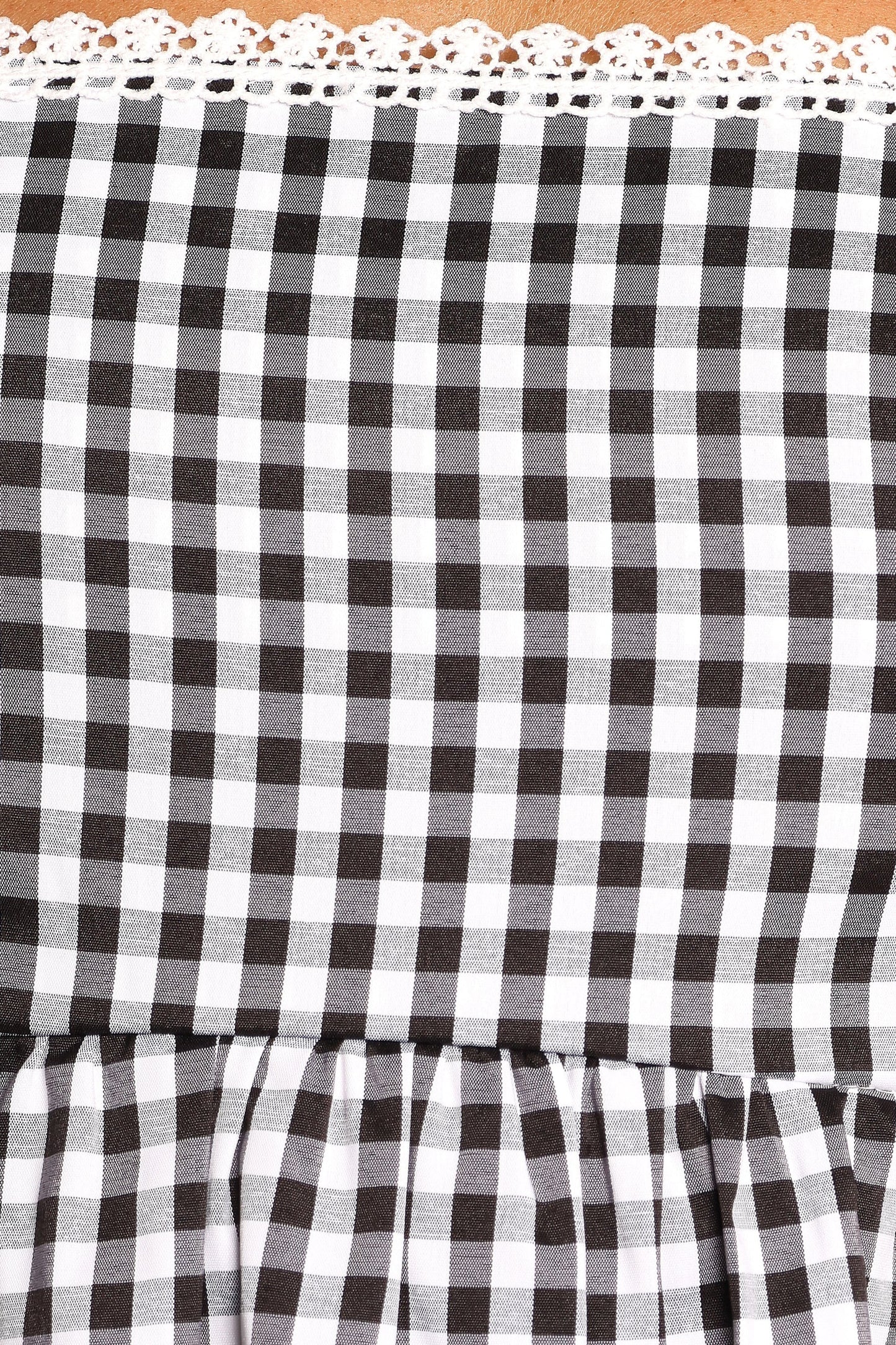 Isadora Top - Black Gingham