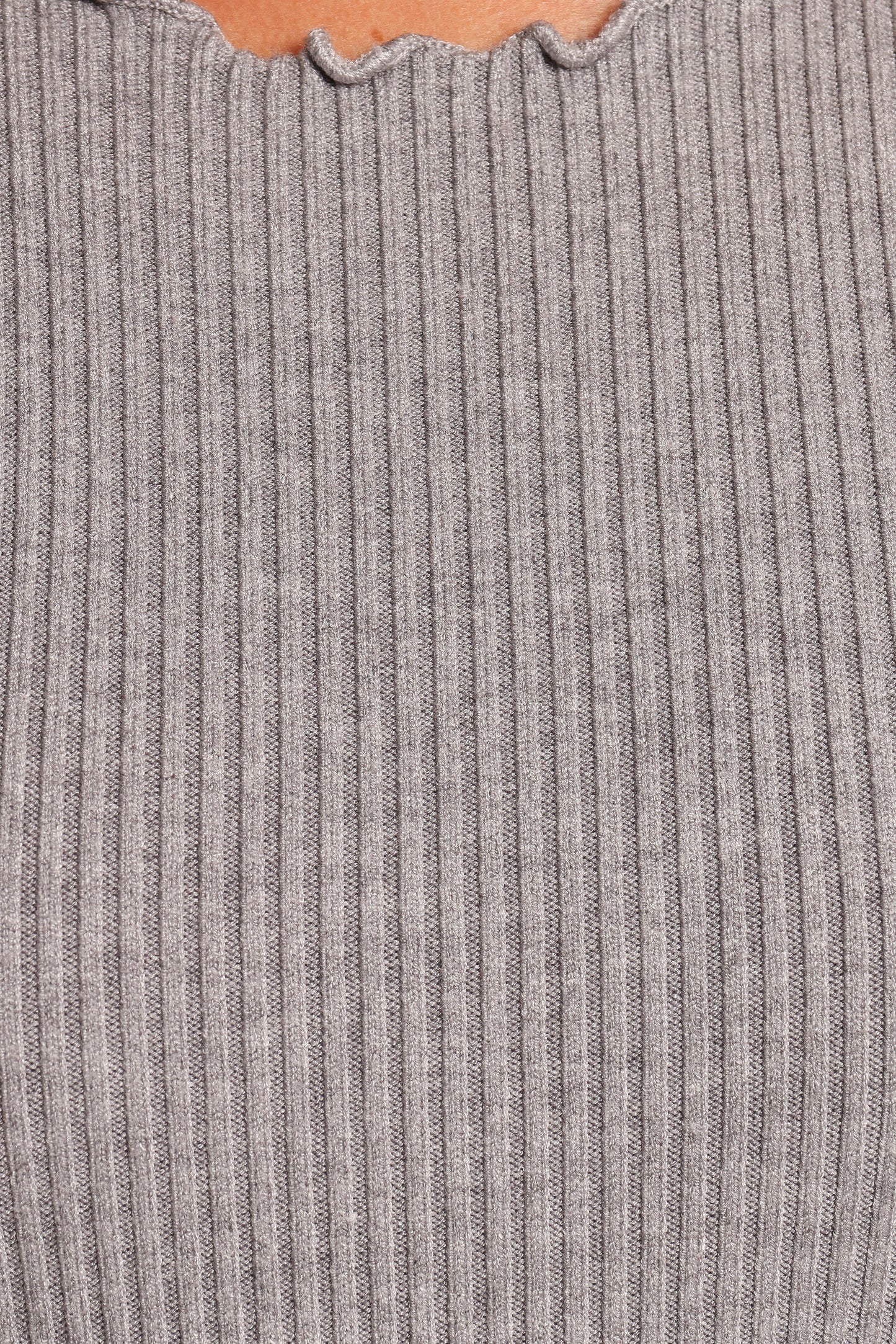 Kya Short Sleeve Knit Top - Light Grey