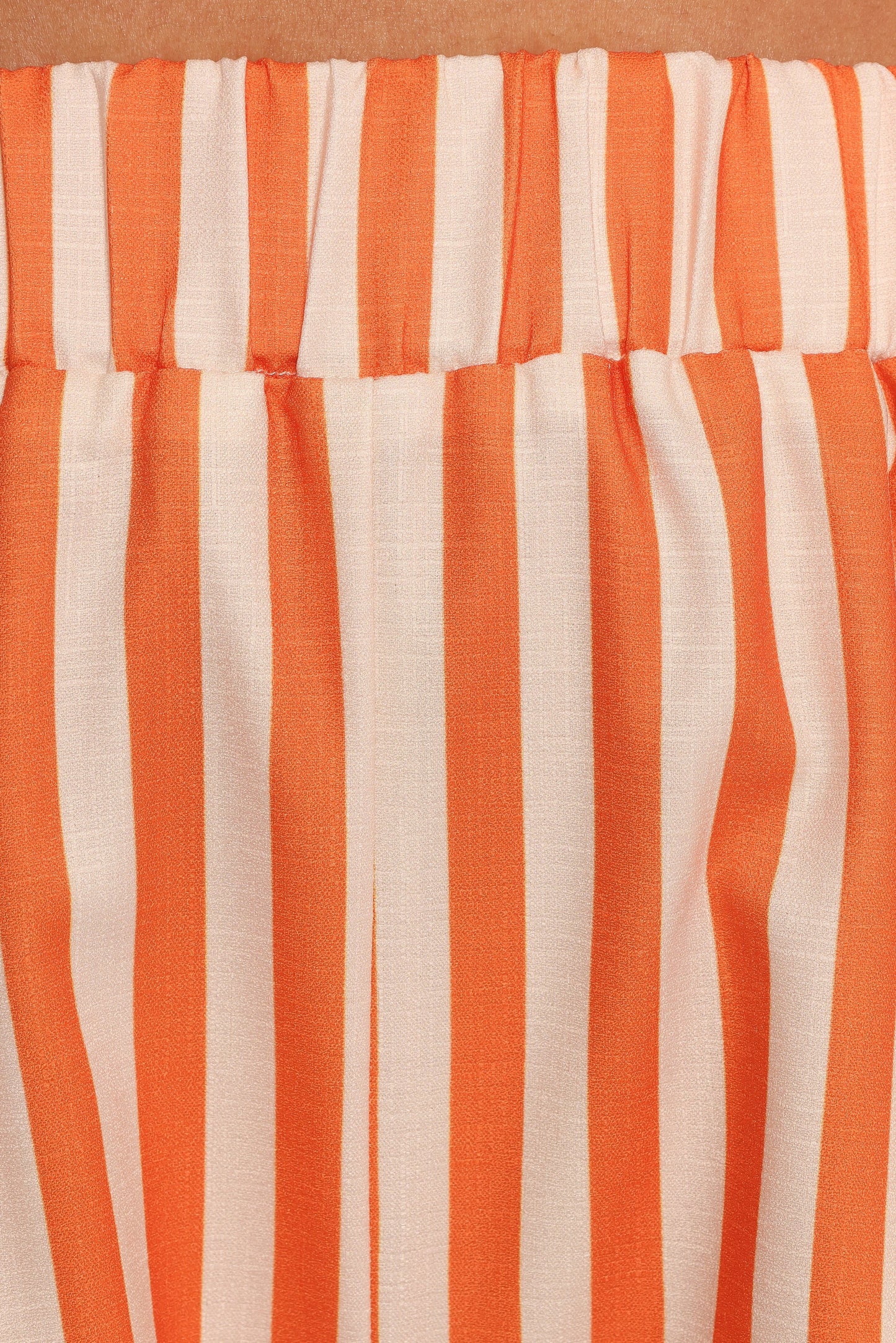 Lyra Shorts - Orange Beige Stripe