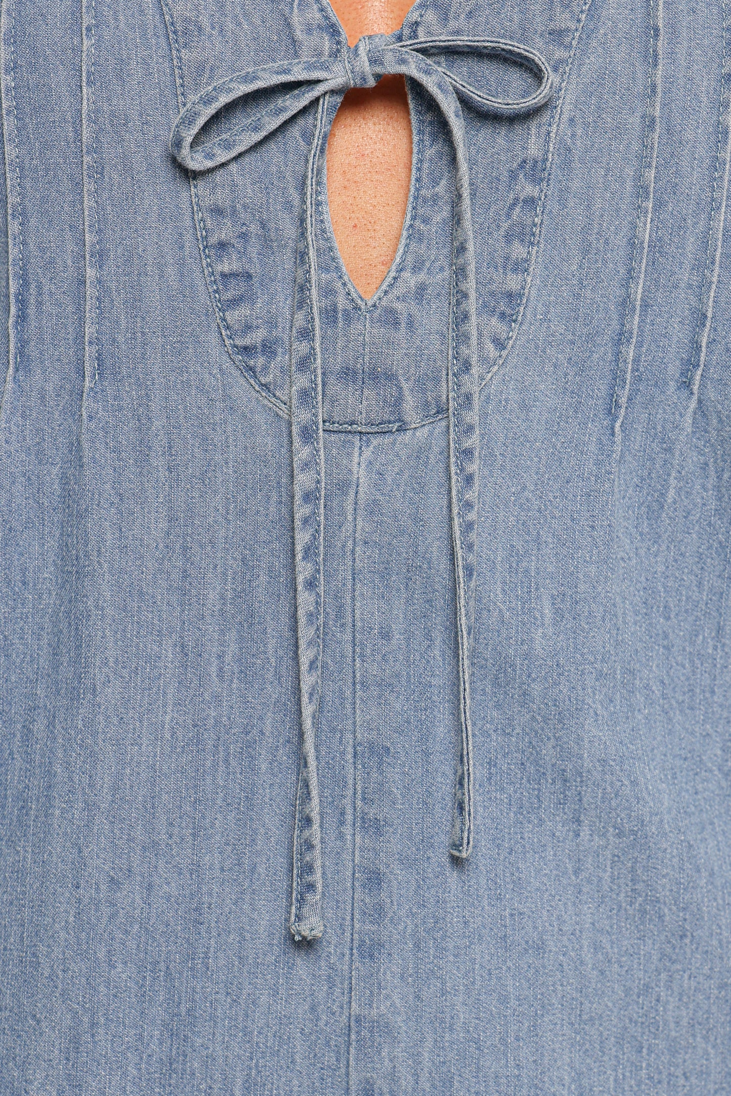 Marilla Romper - Light Denim