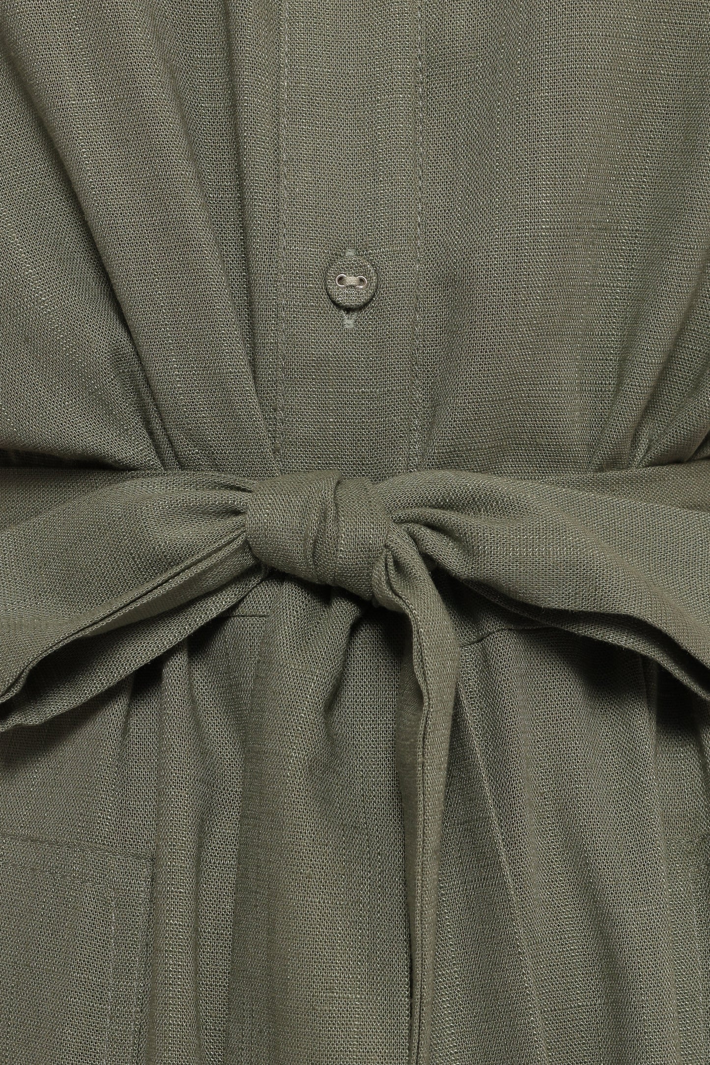 Minnie Waist Tie Jumpsuit - Olive