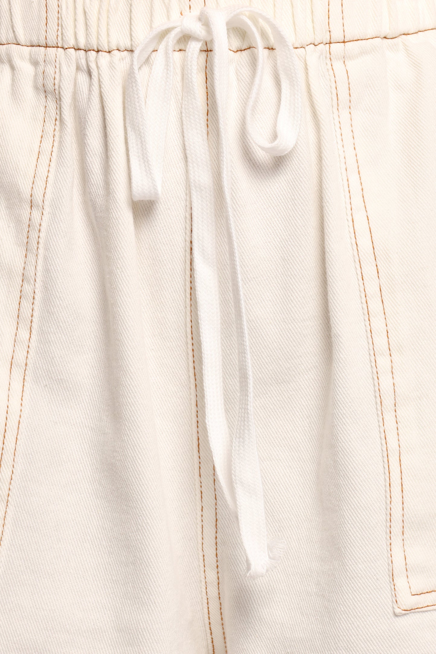 Noor Denim Short Set - White