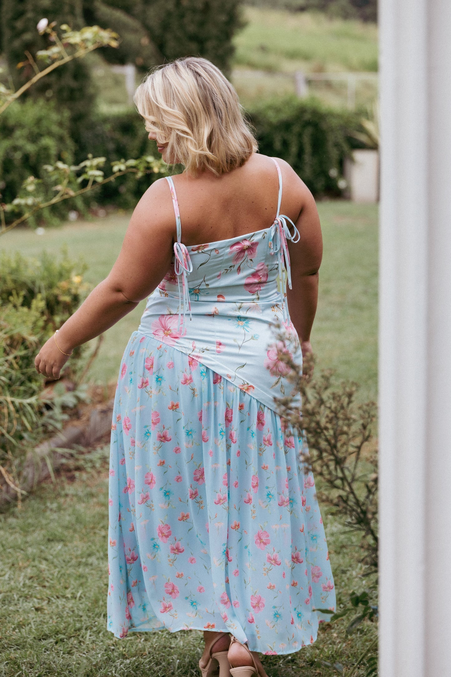 Renata Maxi Dress - Blue Floral