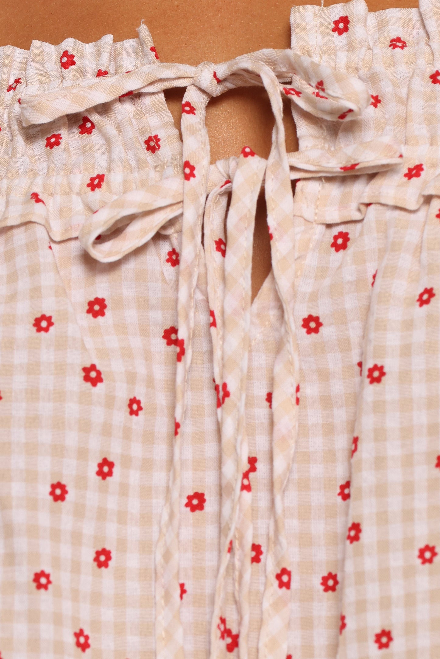 Renata Top - Red Floral