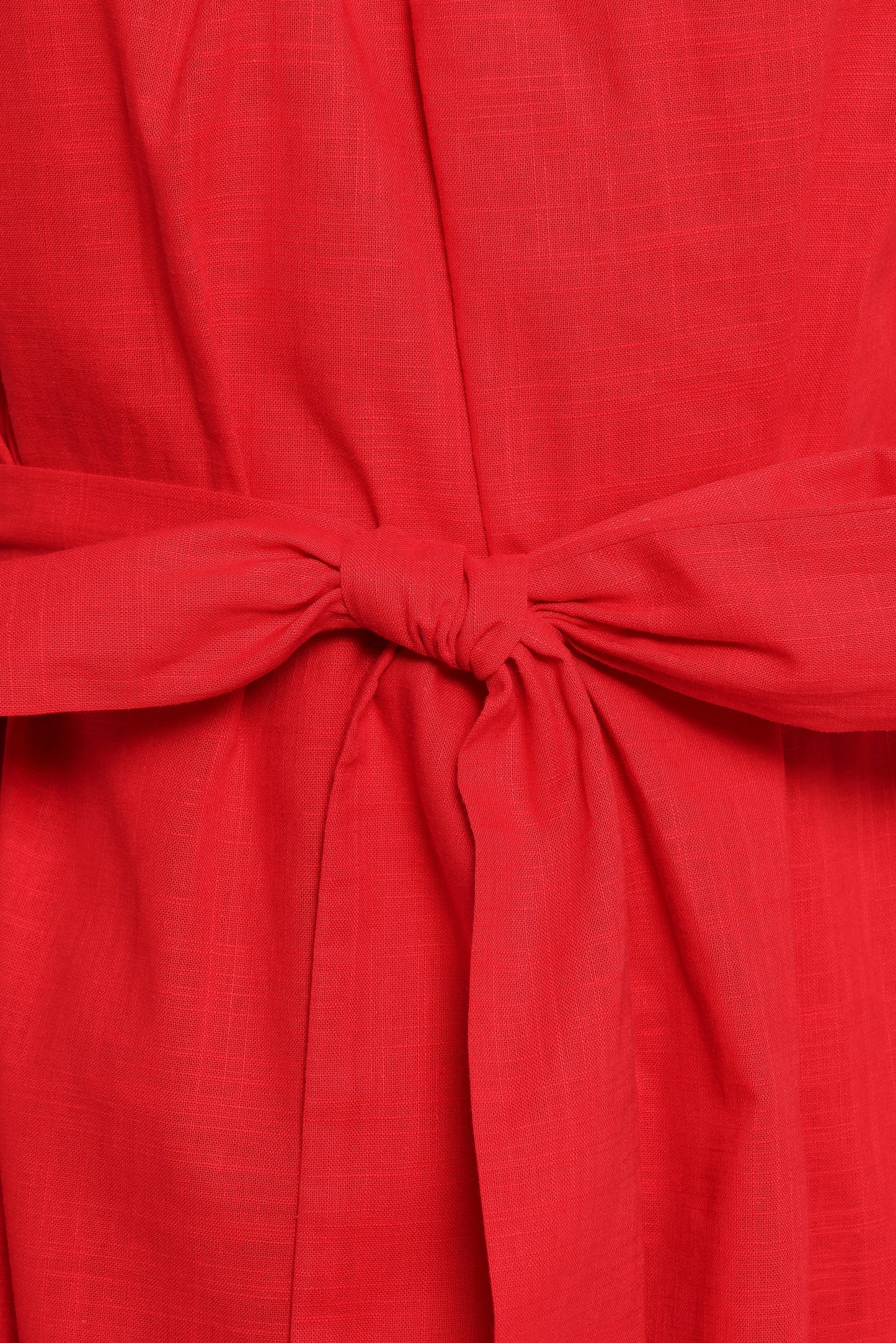 Roma One Shoulder Midi Dress - Red