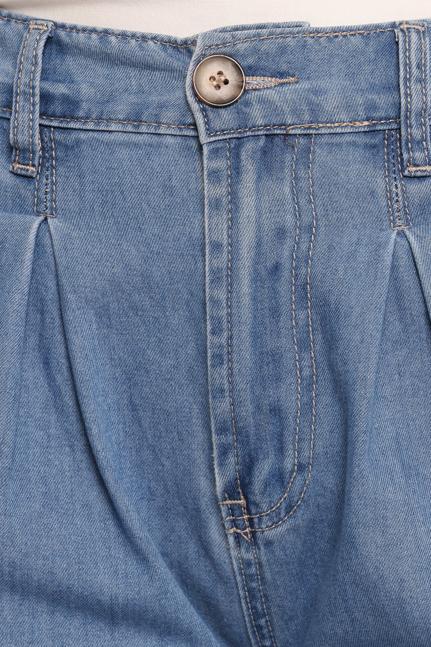 Rosalee Chambray Wide Leg Pant - Medium Denim