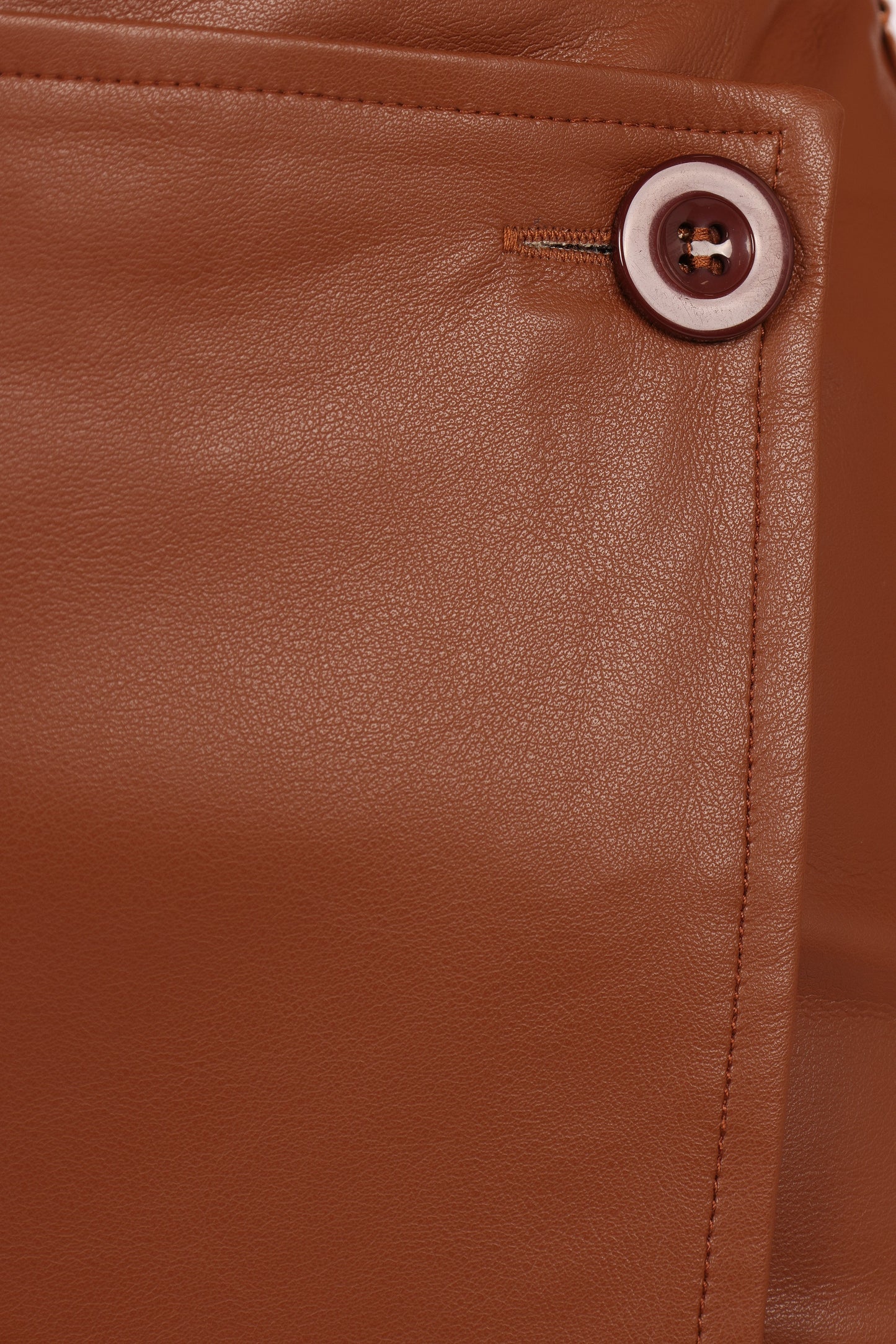 Rebecca Faux Leather Mini Skirt - Camel