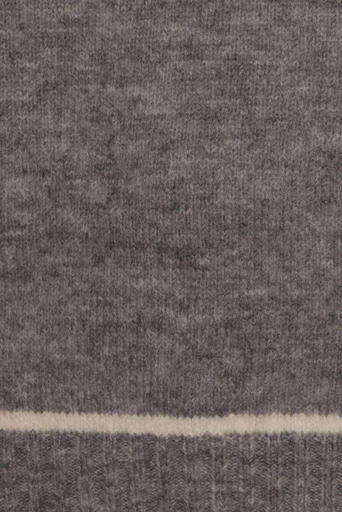 Rylee Contrast Hem Knit Sweater - Grey