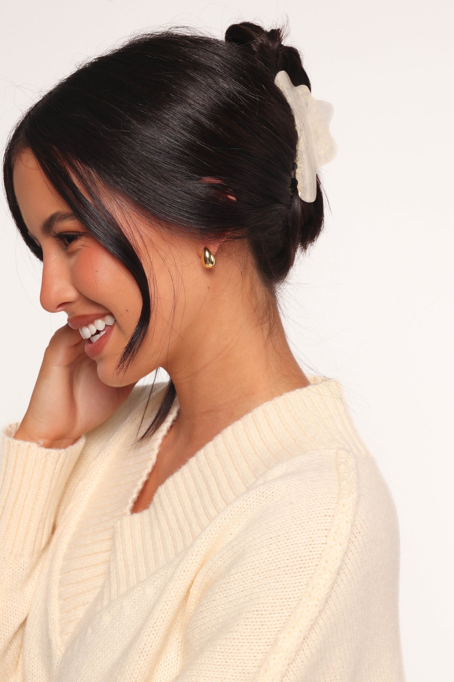 Peta Hair Clip - Pearl