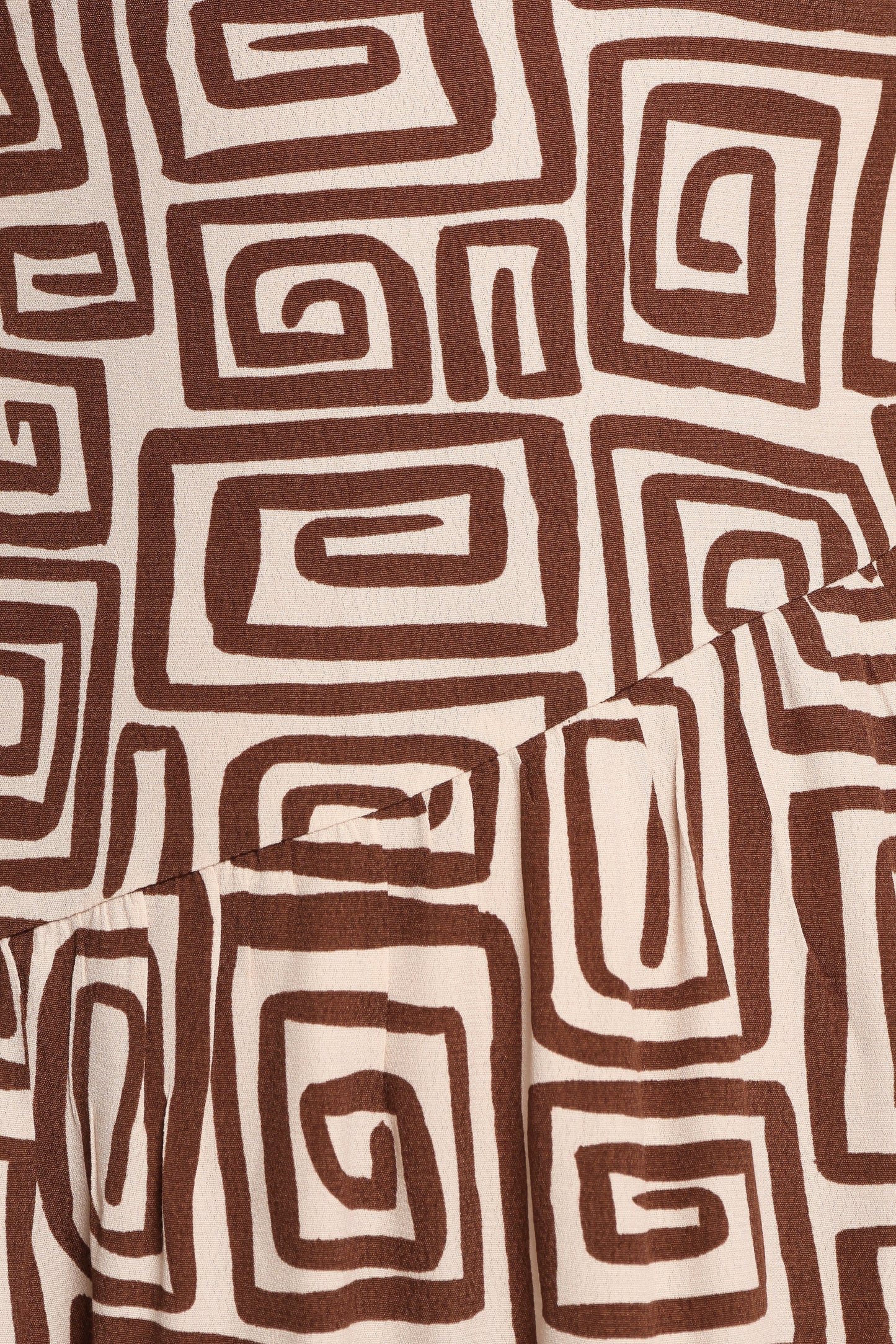 Sheridan Long Sleeve Mini Dress - Chocolate Brown Print