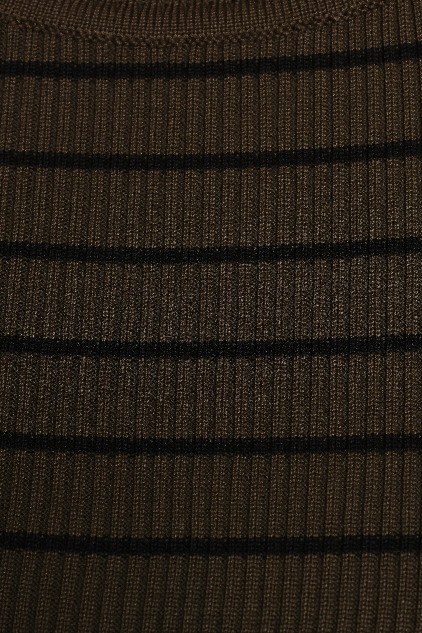 Stacie Ribbed Knit Top - Olive Stripe