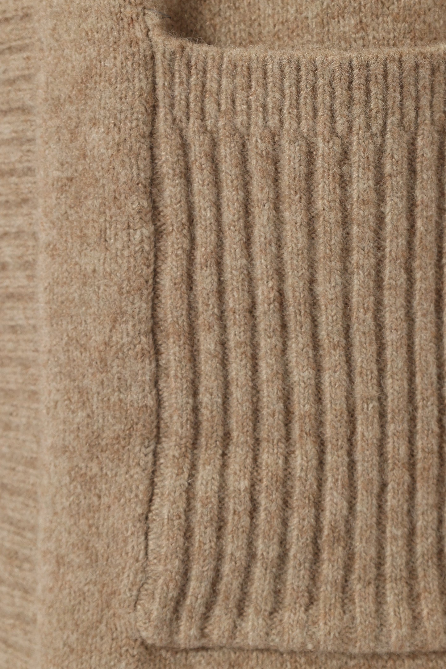 Nicolette Open Front Long Cardigan - Latte