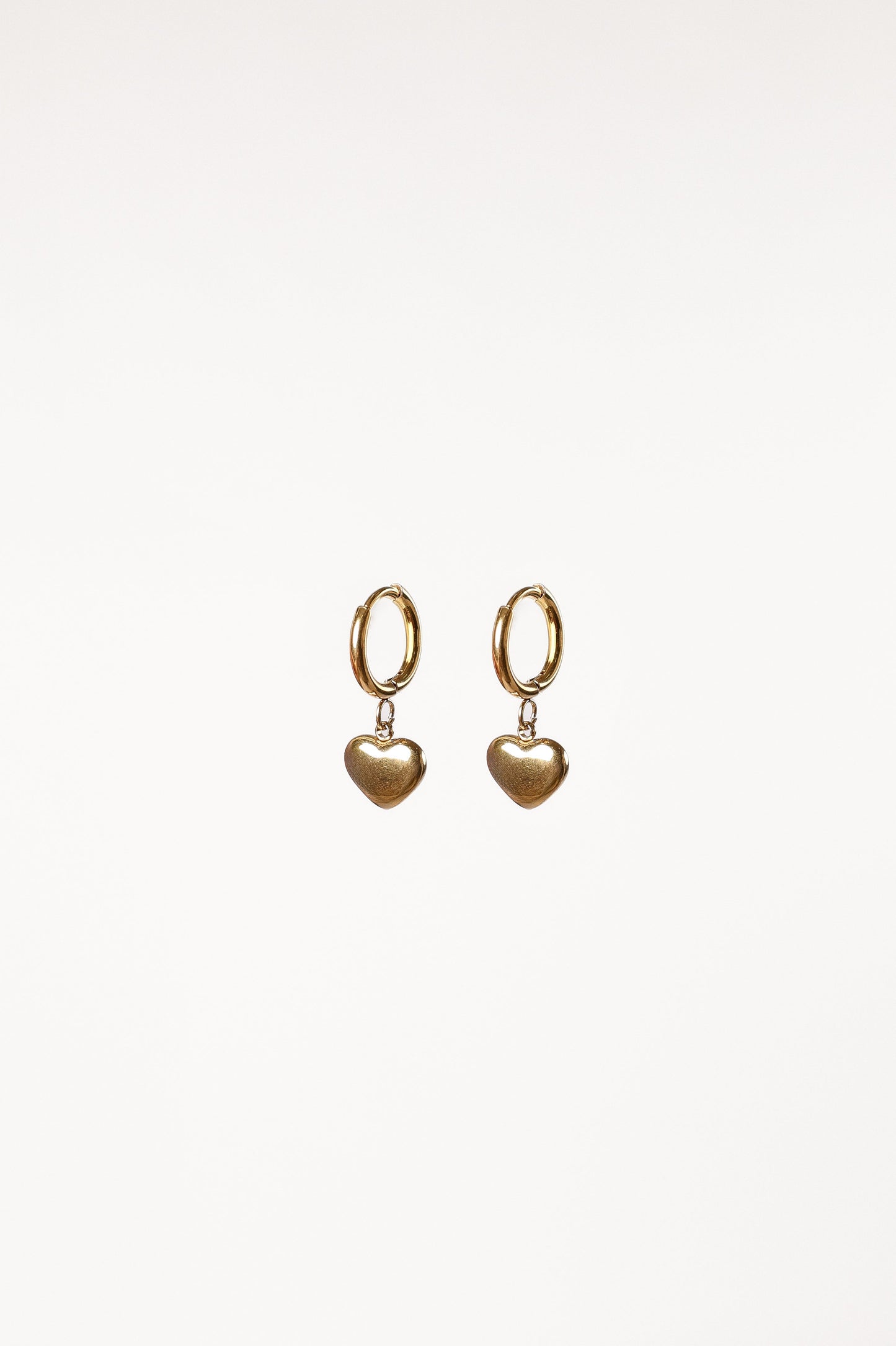 Joree Heart Hoop Earrings - Gold