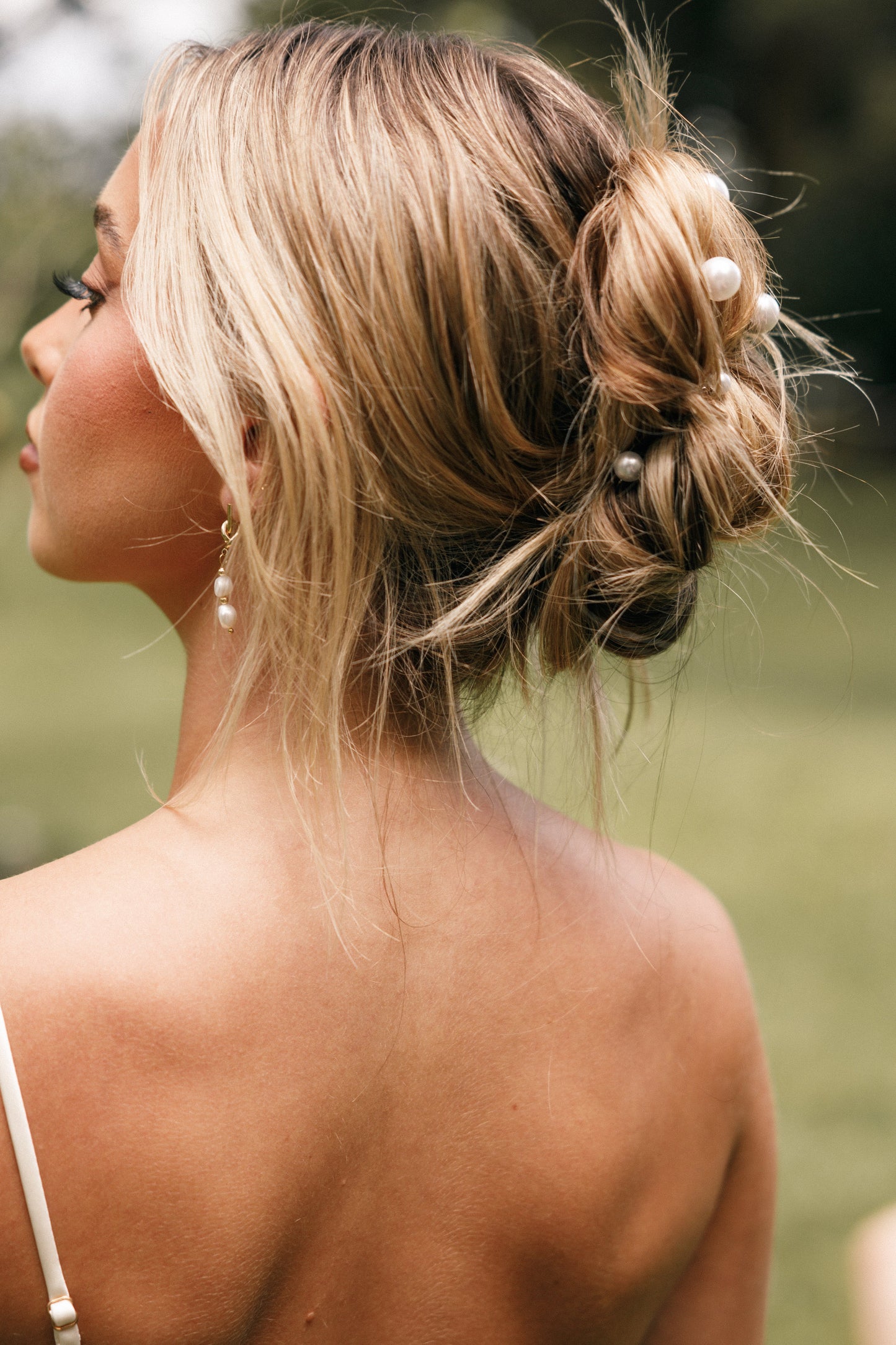 Laina Hair Pins - Pearl