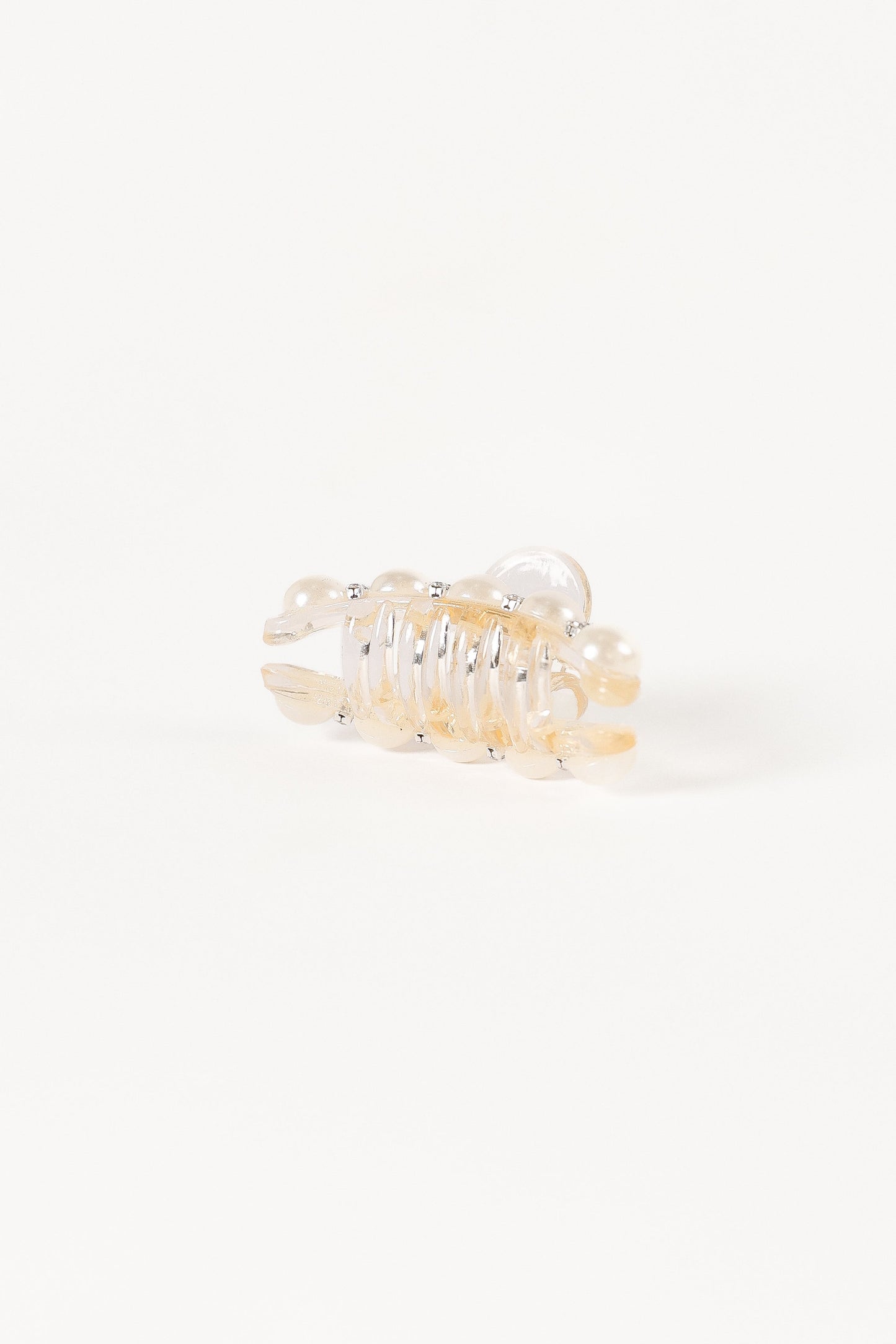 Lile Pearl Hair Clip - White