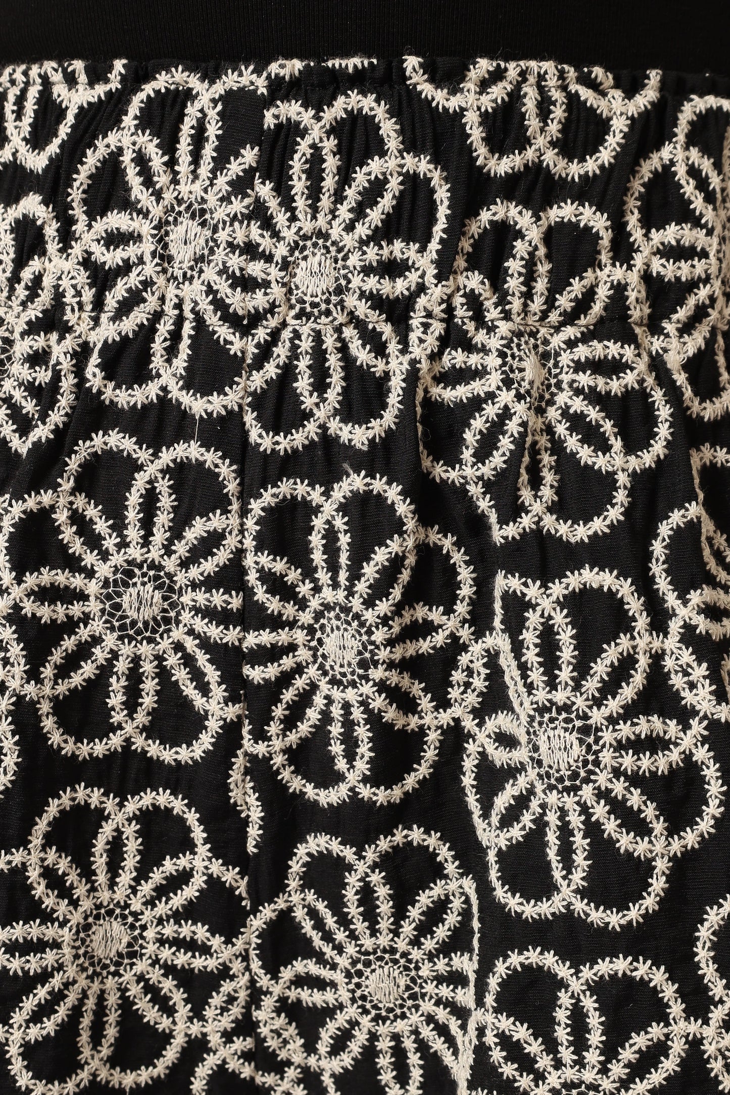 Jacey Embroidered Shorts - Black White