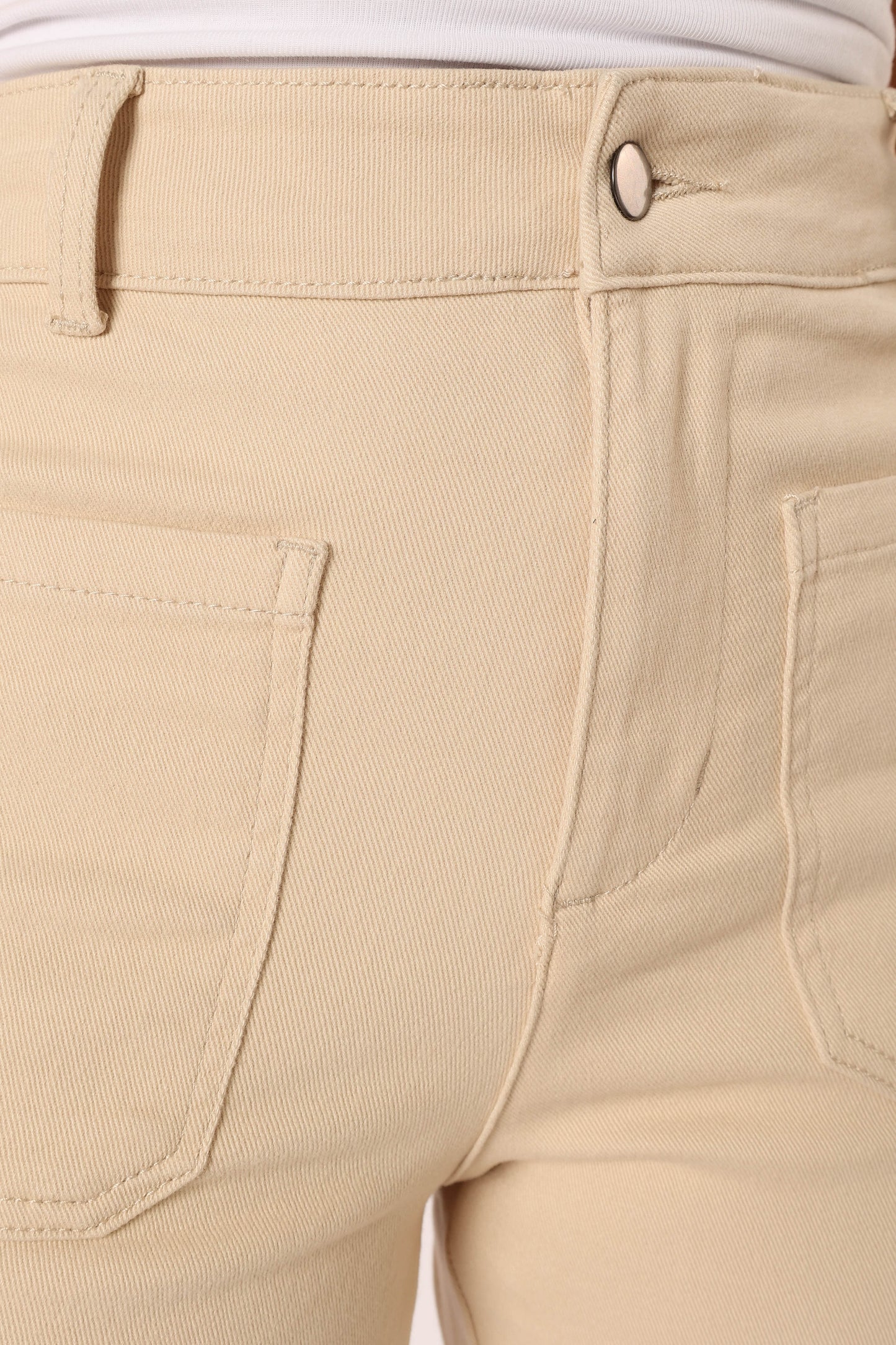 Nico Wide Leg Jean - Beige