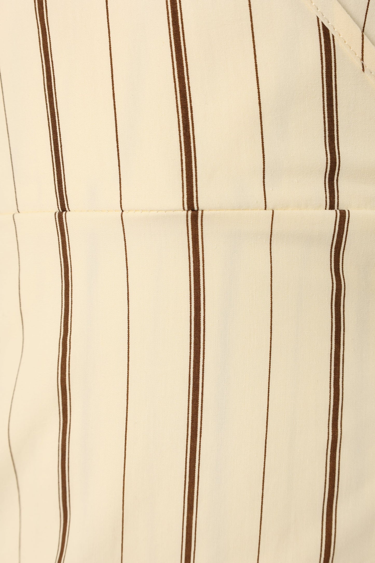 Abigail Wrap Midi Dress - Beige Stripe