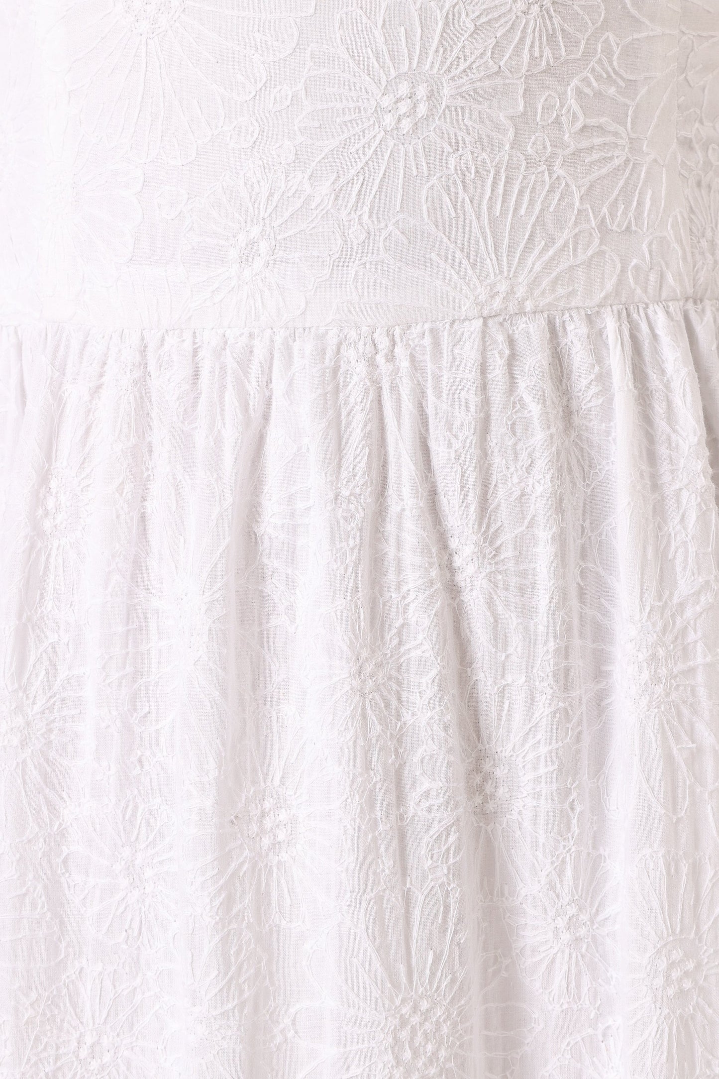 Florina Midi Dress - White Floral