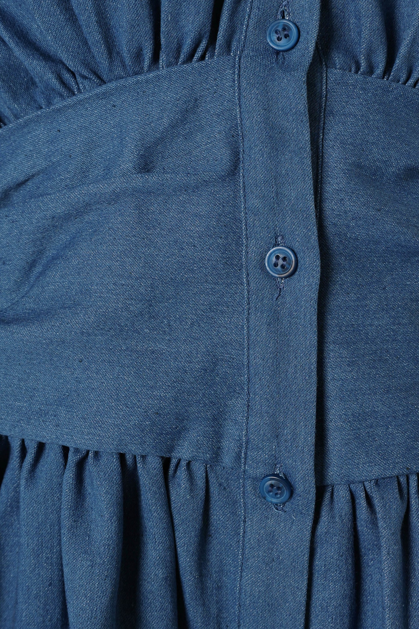 Francis Long Sleeve Mini Dress - Blue Denim