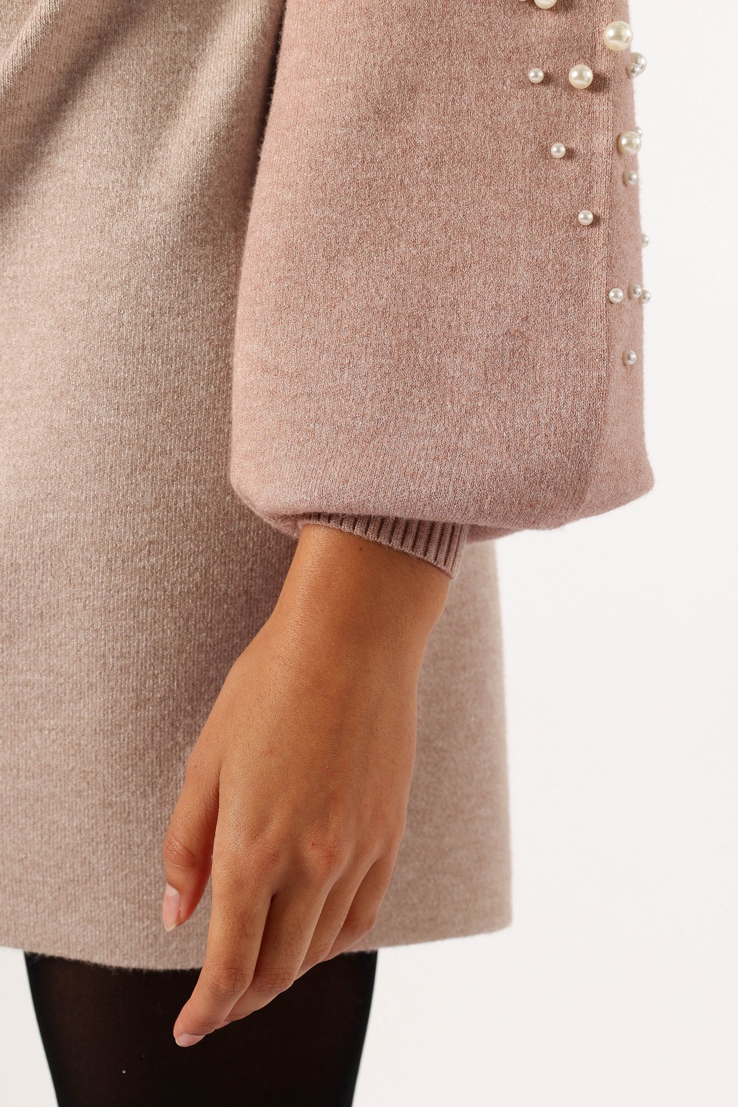 Maeve Long Sleeve Mini Dress - Mocha