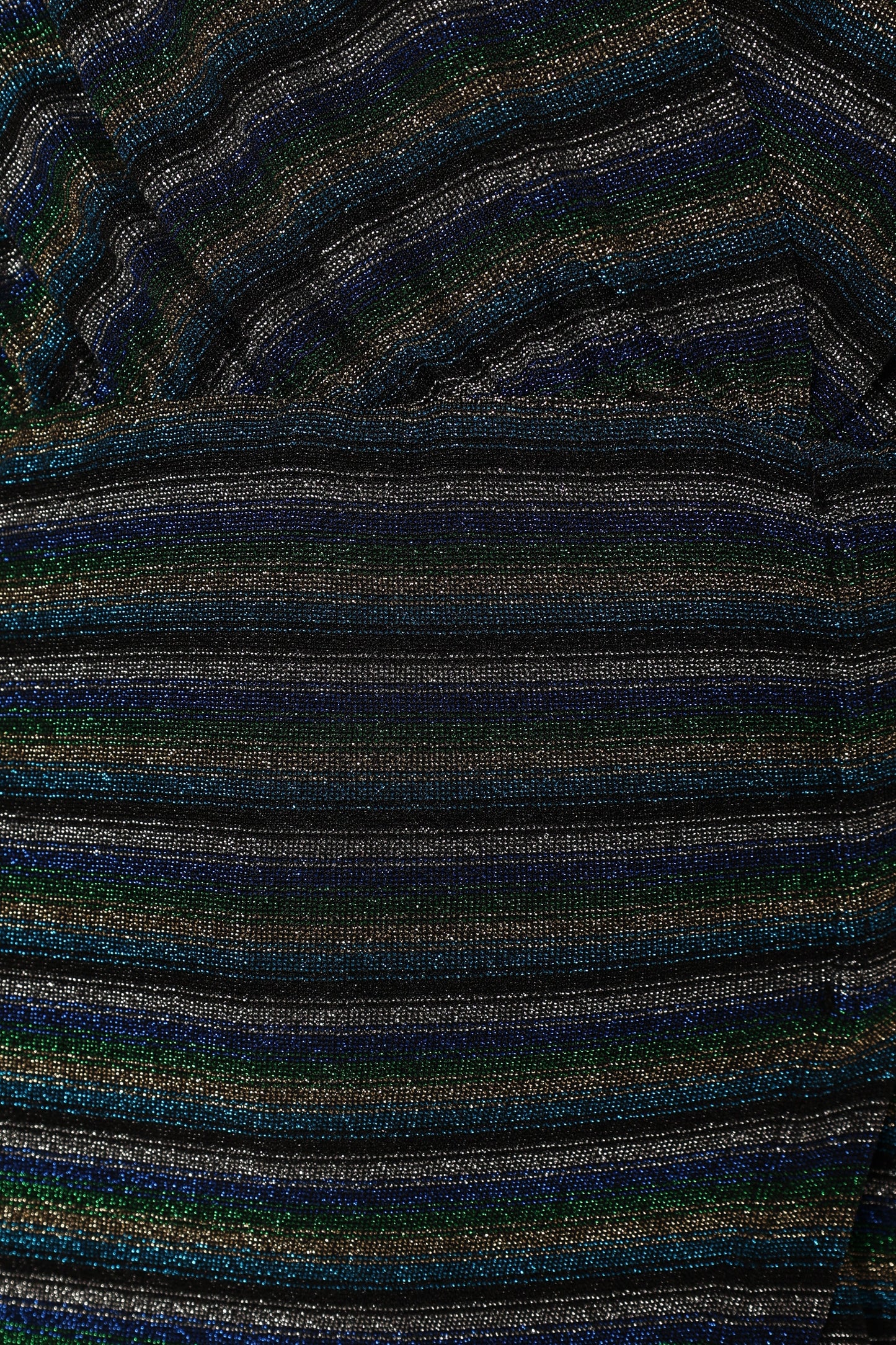 Tahlia Wrap Midi Dress - Blue Gold Stripe