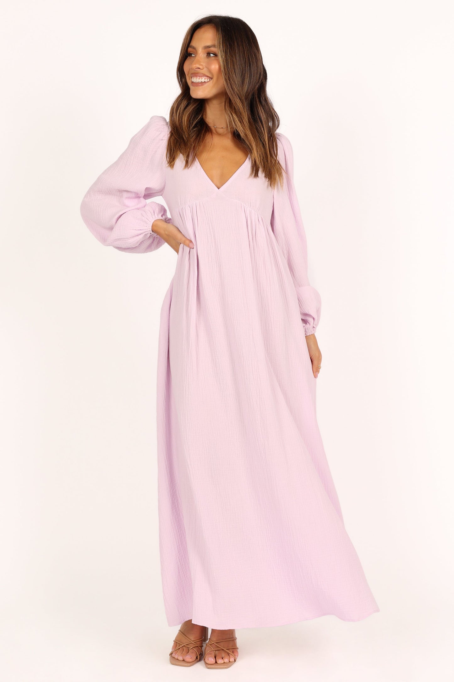 Willow Long Sleeve Maxi Dress - Lilac