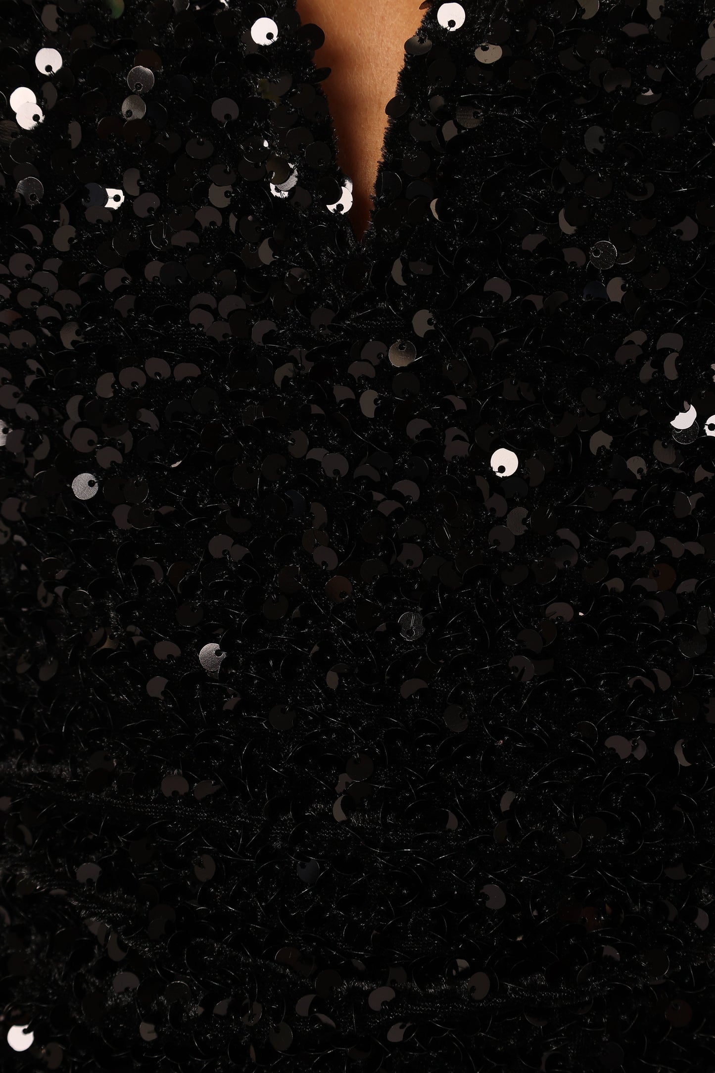 Clover Sweetheart Sequin Top - Black