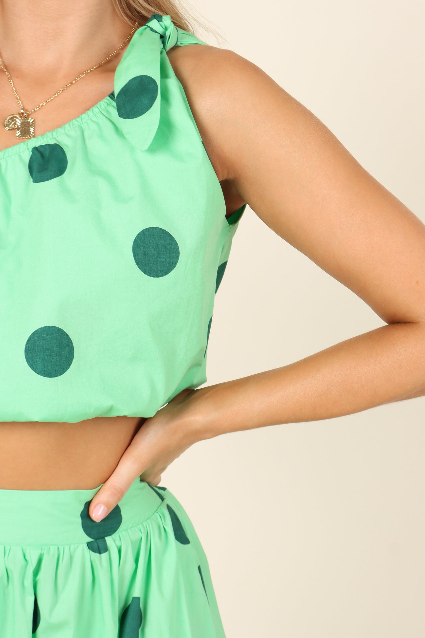 Phillipa Top - Green Spot