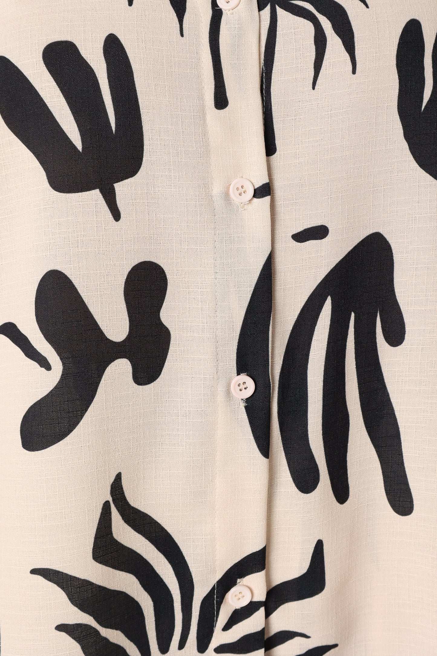 Sawyer Short Sleeve Shirt - Beige Black