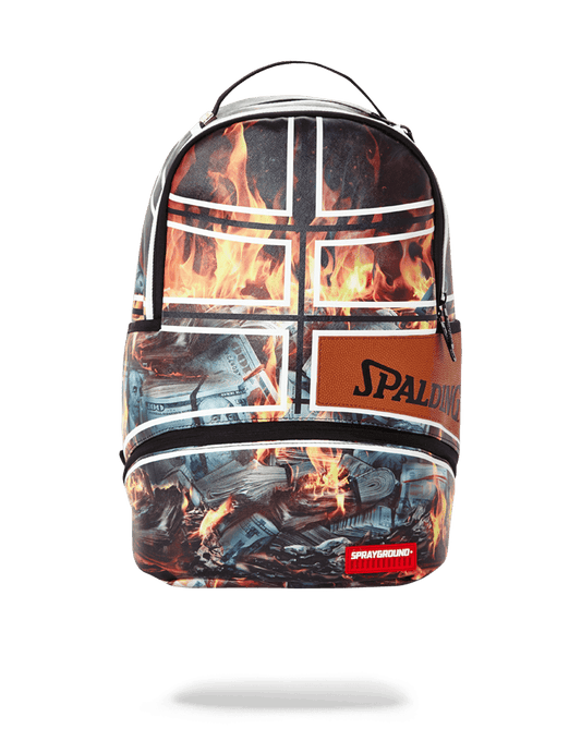 SPALDING X SPRAYGROUND FIRE MONEY BACKPACK