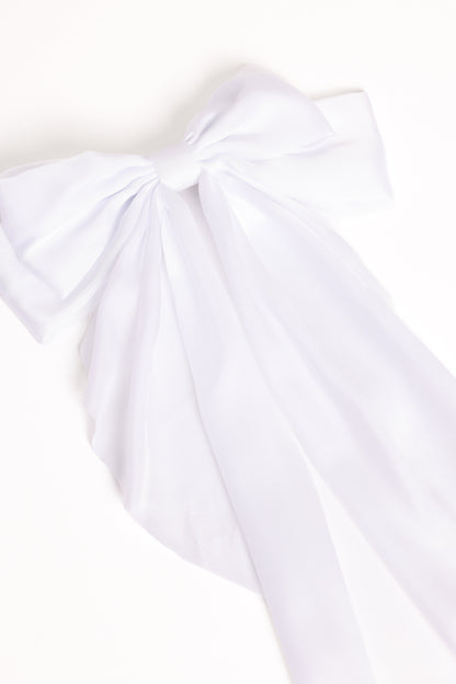 Grace Hair Bow - White