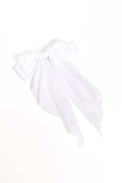 Grace Hair Bow - White