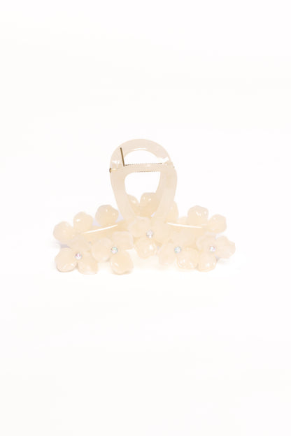 Shiloh Flower Hair Clip - Cream