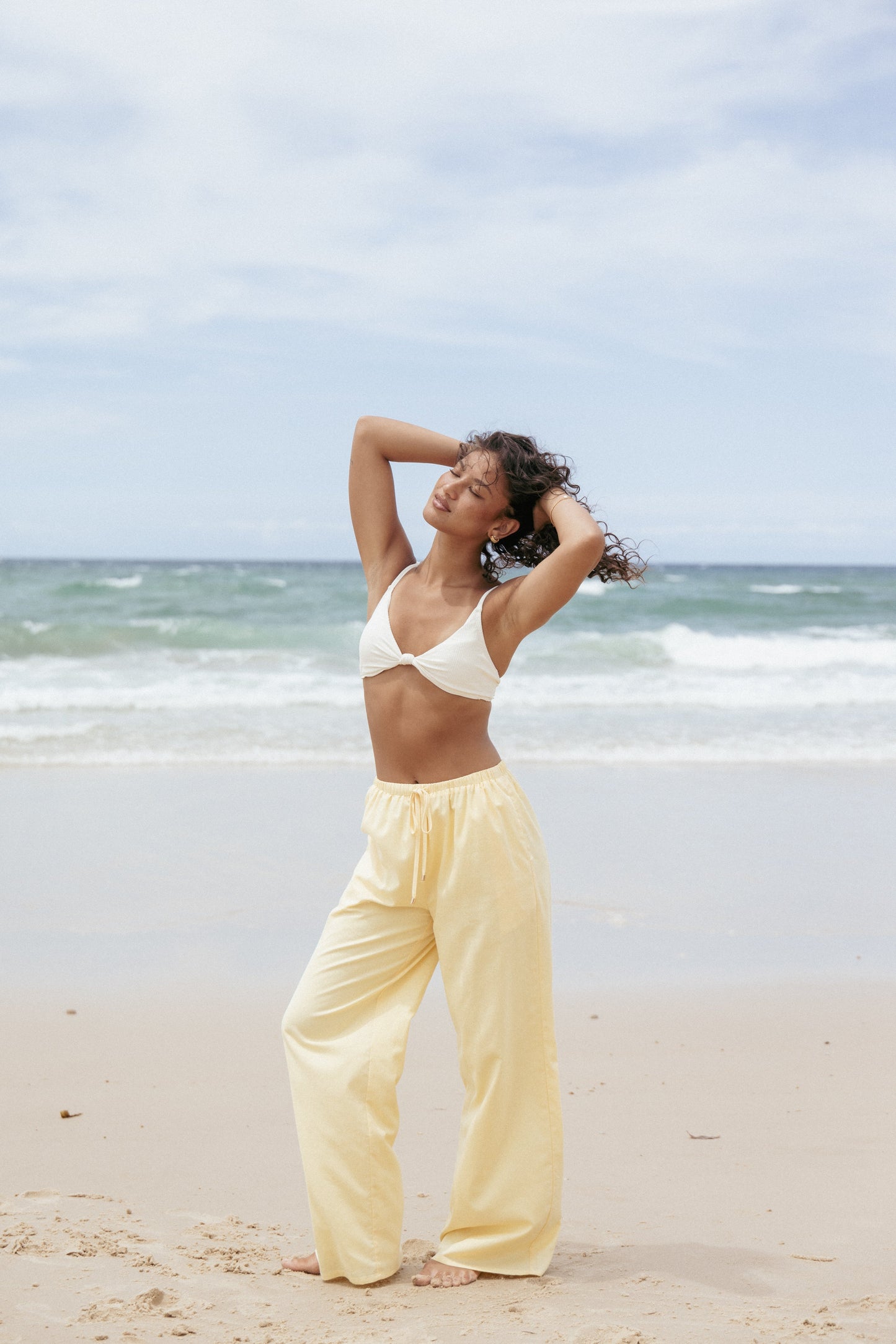 Ember Cotton Pants - Butter Yellow