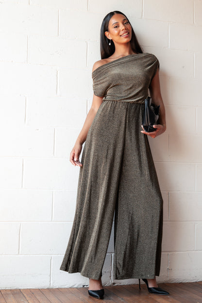 Noelle Jumpsuit - Gold Black