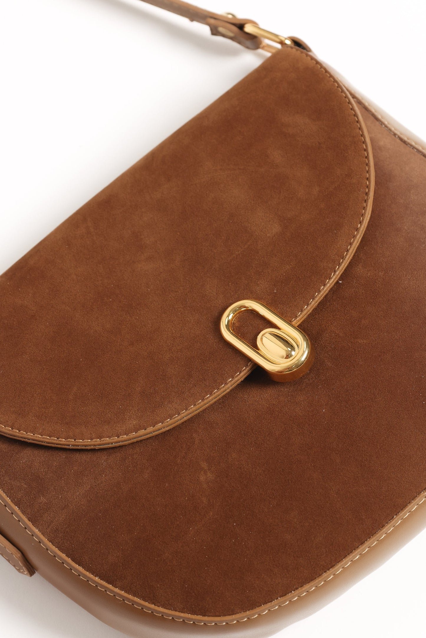 Rowena Crossbody Bag - Brown Suede