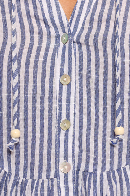 Arden Mini Dress - Blue Stripe