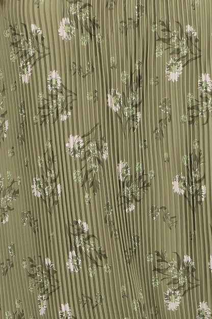 Sylvie Strapless Midi Dress - Sage Botanical