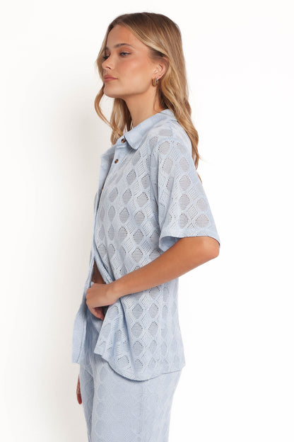 Cora Knit Shirt - Blue