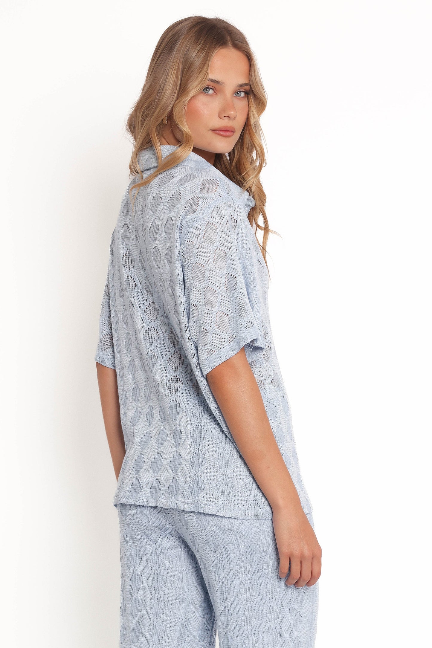 Cora Knit Shirt - Blue