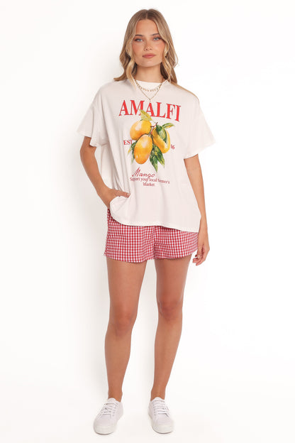 Amalfi Tee Set - Gingham Mango
