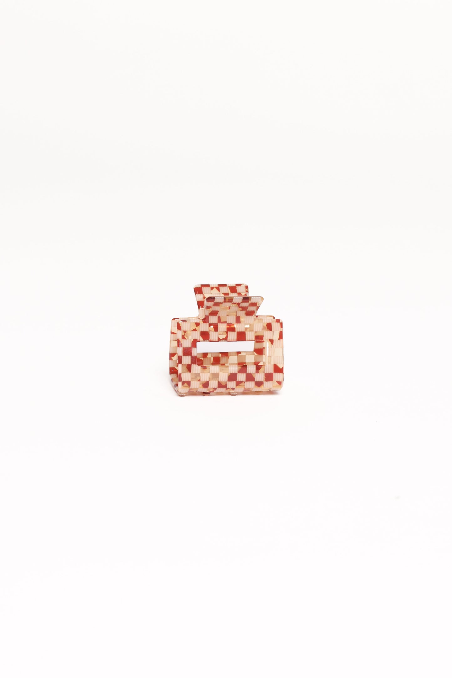 Capri Hair Clip - Tan Check