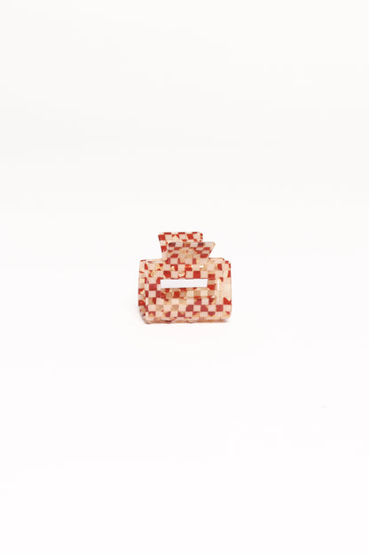 Capri Hair Clip - Tan Check