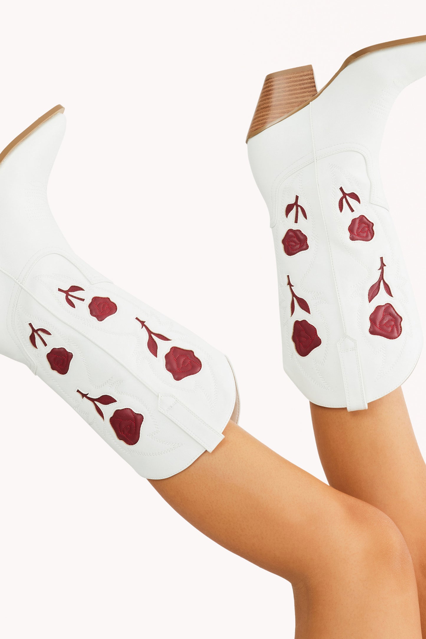 Arden Boot - White/Garnet